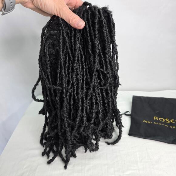 Short Bob Braided Dreadlock Wig Twist Short Black Wigs (1B)Nu Faux Locs Wigs - Picture 3 of 10